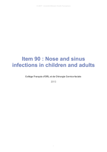 Item 90 : Nose and sinus infections in children and adults