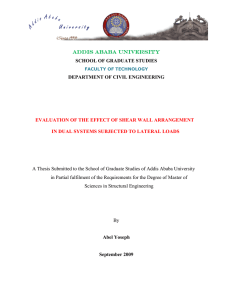EVALUATION OF THE EFFECT OF SHEAR WALL ARRANGEMENT