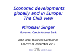 M. Singer – Economic developments globally and in Europe