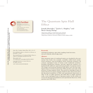 review on the quantum spin Hall effect by Macijeko, Hughes, and