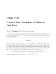 Chapter 24 Gauss`s Law. Solutions of Selected Problems