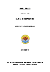 semester i - Pt. Ravishankar Shukla University