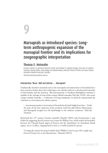 Marsupials as introduced species: Long- term - PalaeoWorks