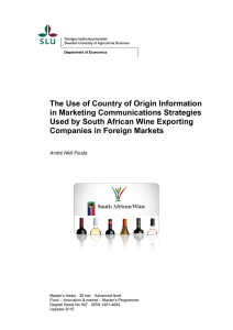 The Use of Country of Origin Information in Marketing