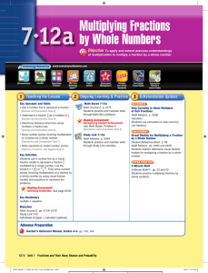 Multiplying Fractions by Whole Numbers