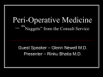 Perio-perative Medicine – “Nuggets” you will not find in the books