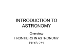introduction to astronomy phys 271