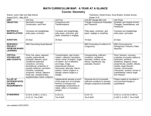 MATH CURRICULUM MAP: A YEAR AT A GLANCE Course: Geometry