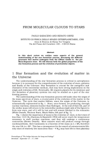 FROM MOLECULAR CLOUDS TO STARS 1 Star formation and the