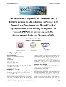 XXII International Pigment Cell Conference (IPCC) `Bringing Colours