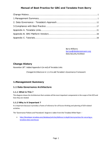 2. Data Governance - Teradata`s Approach