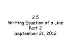 Write Equations of Parallel Lines