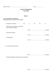 Grade 10 Mathematics Assessment Paper 1