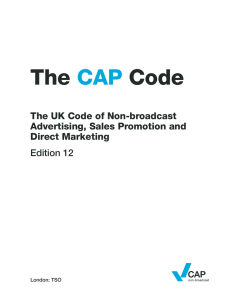 The UK code of non-broadcast advertising, sales promotion and
