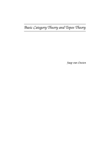 lecture notes on Category Theory and Topos Theory