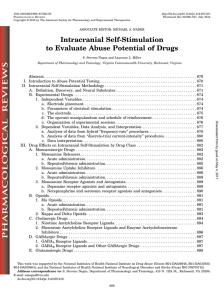 Intracranial Self-Stimulation to Evaluate Abuse Potential of Drugs