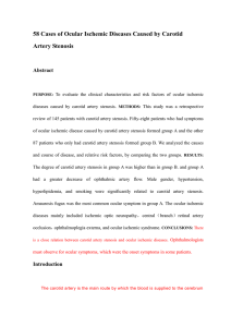 58 Cases of Ocular Ischemic Diseases Caused by Carotid Artery