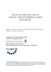 manual for the use of nehol: the negerhollands