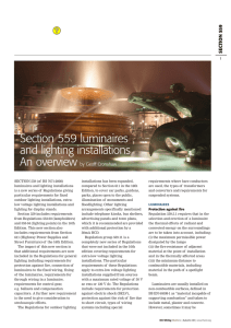 Section 559 luminaires and lighting