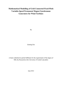 Mathematical Modelling of Grid Connected Fixed-Pitch