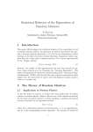 Statistical Behavior of the Eigenvalues of Random Matrices