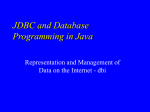 JDBC and Database Programming in Java - CS