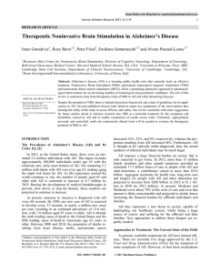 Therapeutic Noninvasive Brain Stimulation in Alzheimer`s
