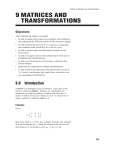 9 MATRICES AND TRANSFORMATIONS