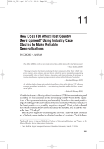 How Does FDI Affect Host Country Development?