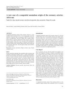 A rare case of a congenital anomalous origin of the coronary arteries