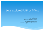 Let`s explore SAS Proc T-Test