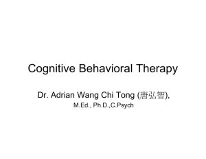 Cognitive Behavior Therapy