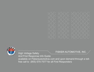 FISKER AUTOMOTIVE, INC. High Voltage Safety And First