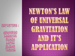 newton*s law of universal gravitation and it*s application