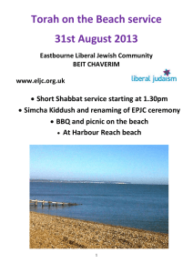 Amidah (led by Yvonne) - Eastbourne Liberal Jewish Community