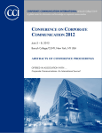 Proceedings: Conference on Corporate Communication 2012 Page 1