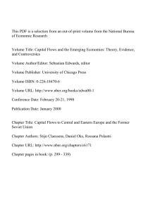 Capital Flows to Central and Eastern Europe and the Former Soviet