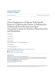 Clinical Implications of Obesity With Specific Focus