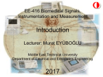 EE-416 Biomedical Signals, Instrumentation and Measurement