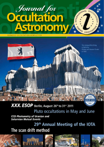 JOA Vol 1 No. 2 - Apr 2011 - RASNZ Occultation Section