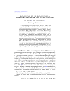 A Parametricness Index for Model Selection