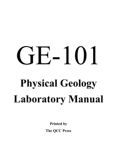 Physical Geology Laboratory Manual - e