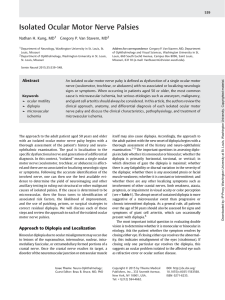 Isolated Ocular Motor Nerve Palsies