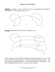 Lesson 2 Functions - The University of Toledo