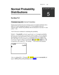 Normal Probability Distributions