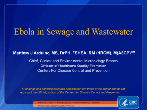 Ebola in Sewage and Wastewater