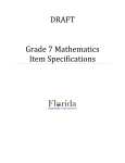 Grade 7 Mathematics Test Item Specifications