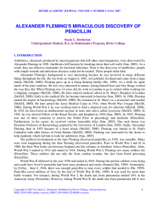 alexander fleming`s miraculous discovery of
