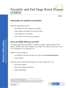 Sexuality and End Stage Renal Disease (ESRD)