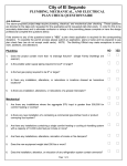 (PME) Plan Check Questionnaire